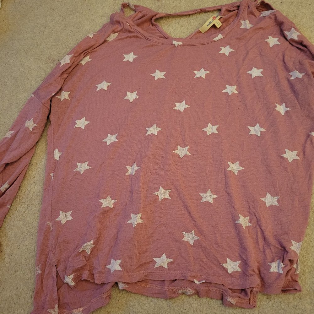 Pink top with stars